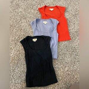 Anthropologie Maeve Square Neck Tank